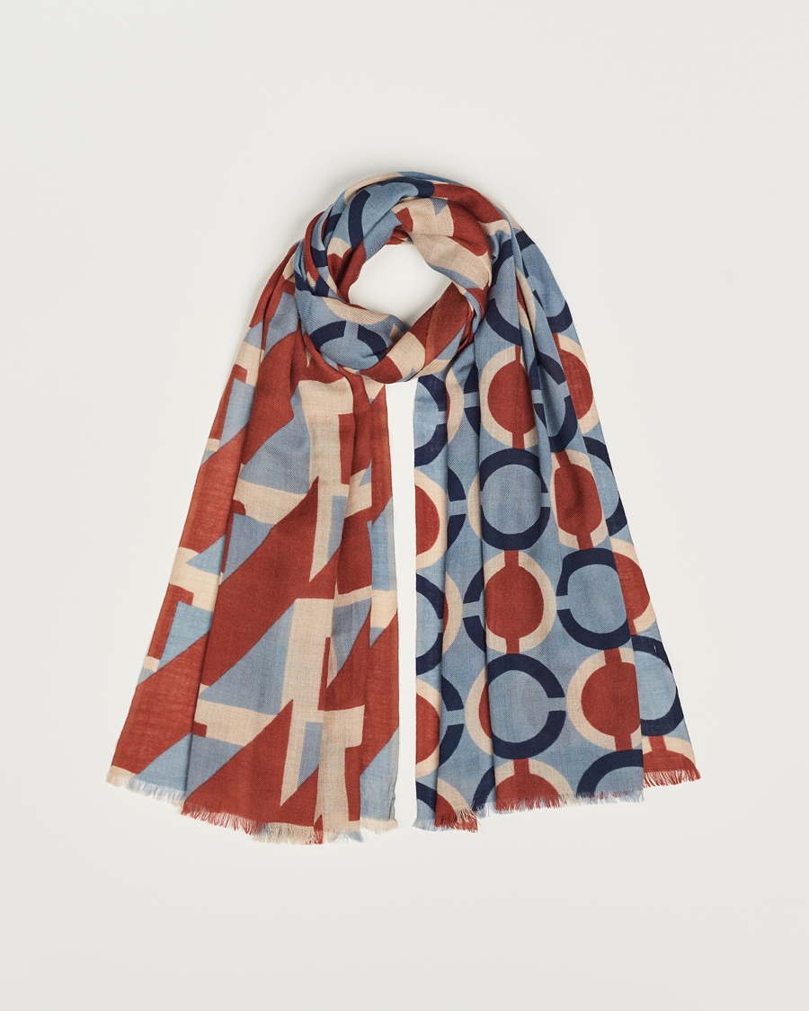 Men | Altea Printed Wool Scarf Brick | Altea | Printed Wool Scarf Brick