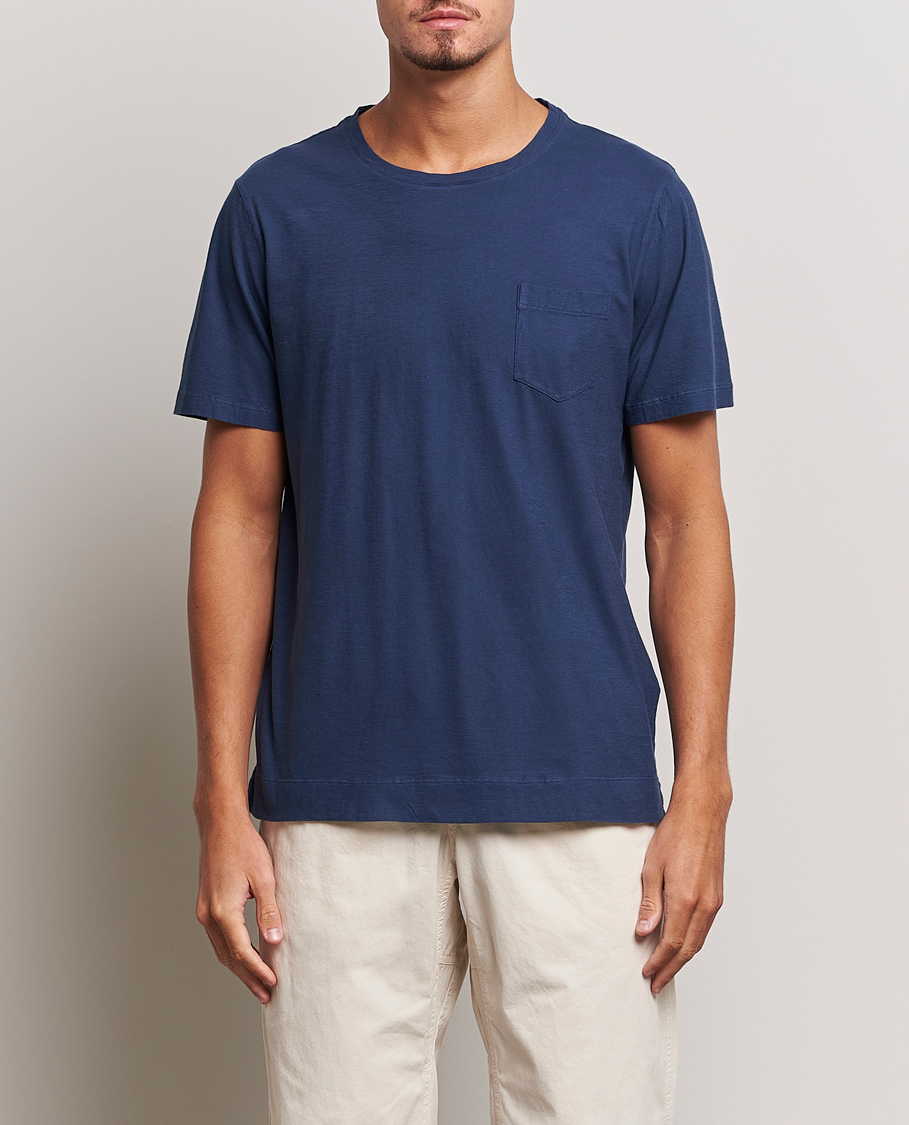 Men | T-Shirts | Massimo Alba | Panarea Cotton Jersey T-Shirt Navy