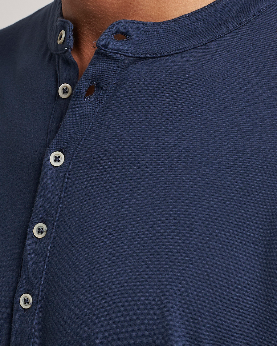 Men | Sweaters & Knitwear | Massimo Alba | Hawai Cotton/Cashmere Henley Navy