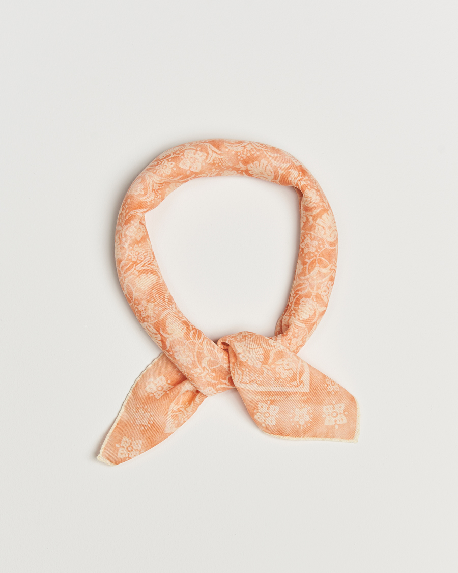 Men | Massimo Alba Printed Cashmere Bandana Apricot | Massimo Alba | Printed Cashmere Bandana Apricot