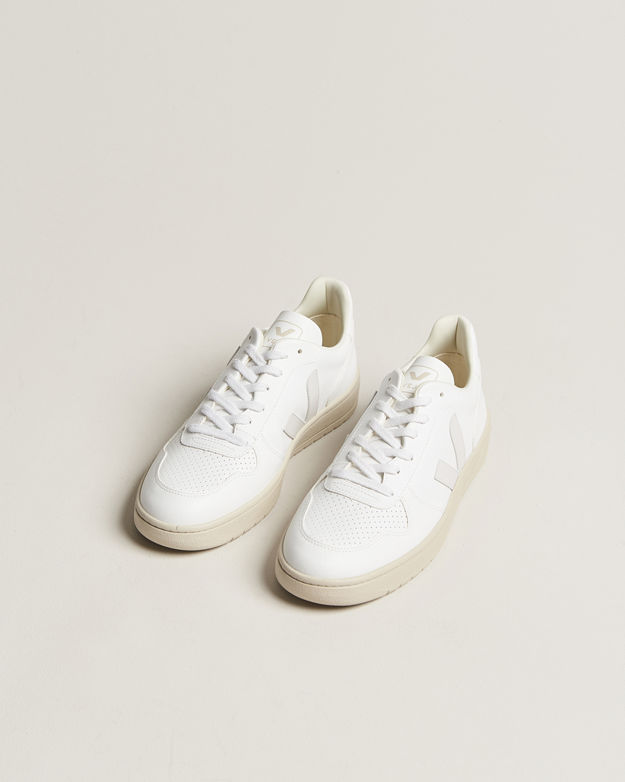 Men | Veja V-10 Vegan Leather Sneaker Full White 40 | Veja | V-10 Vegan Leather Sneaker Full White 40