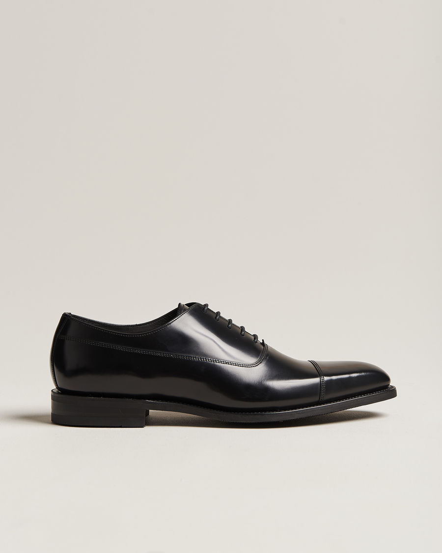 Men | Oxford Shoes | Loake Shoemakers | Truman Polished Oxford Toe Cap Black