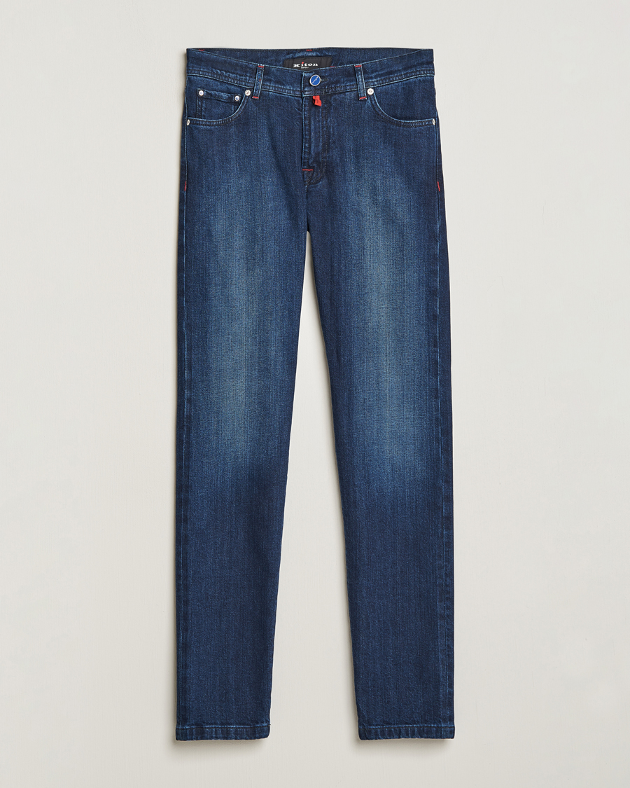 Men | Jeans | Kiton | Slim Fit Stretch Jeans Medium Blue Wash