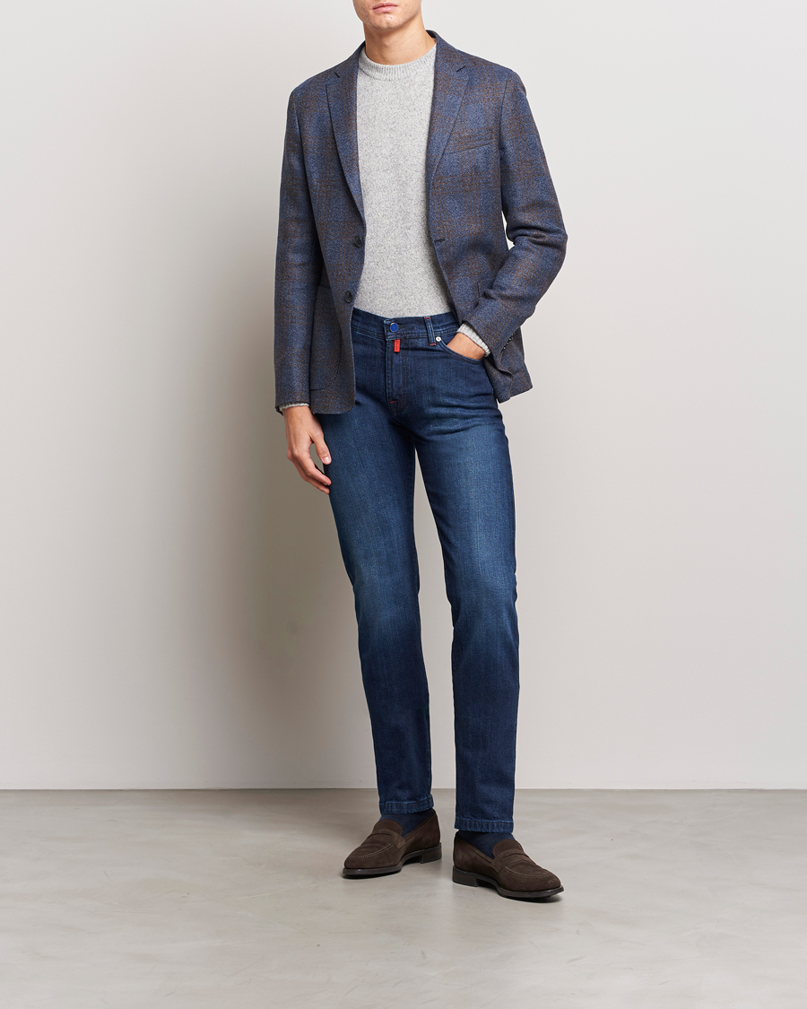 Men | Jeans | Kiton | Slim Fit Stretch Jeans Medium Blue Wash