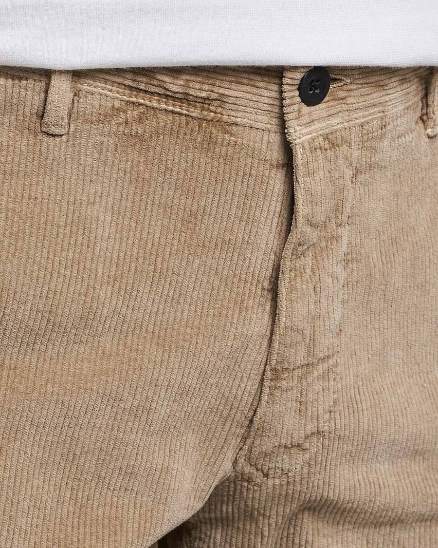 Men | Trousers | Incotex | Slim Fit Leisure Cord Slacks Beige