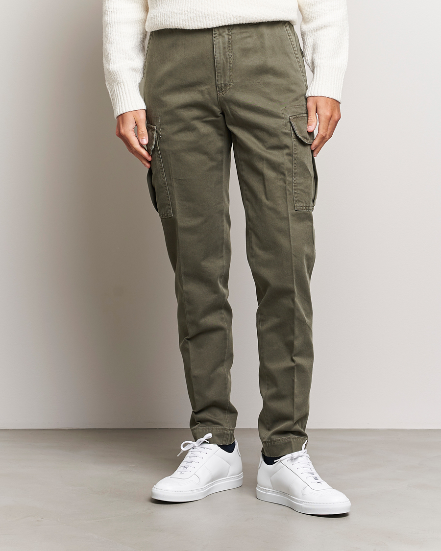 Men | Trousers | Incotex | Slim Fit Cargo Pants Military