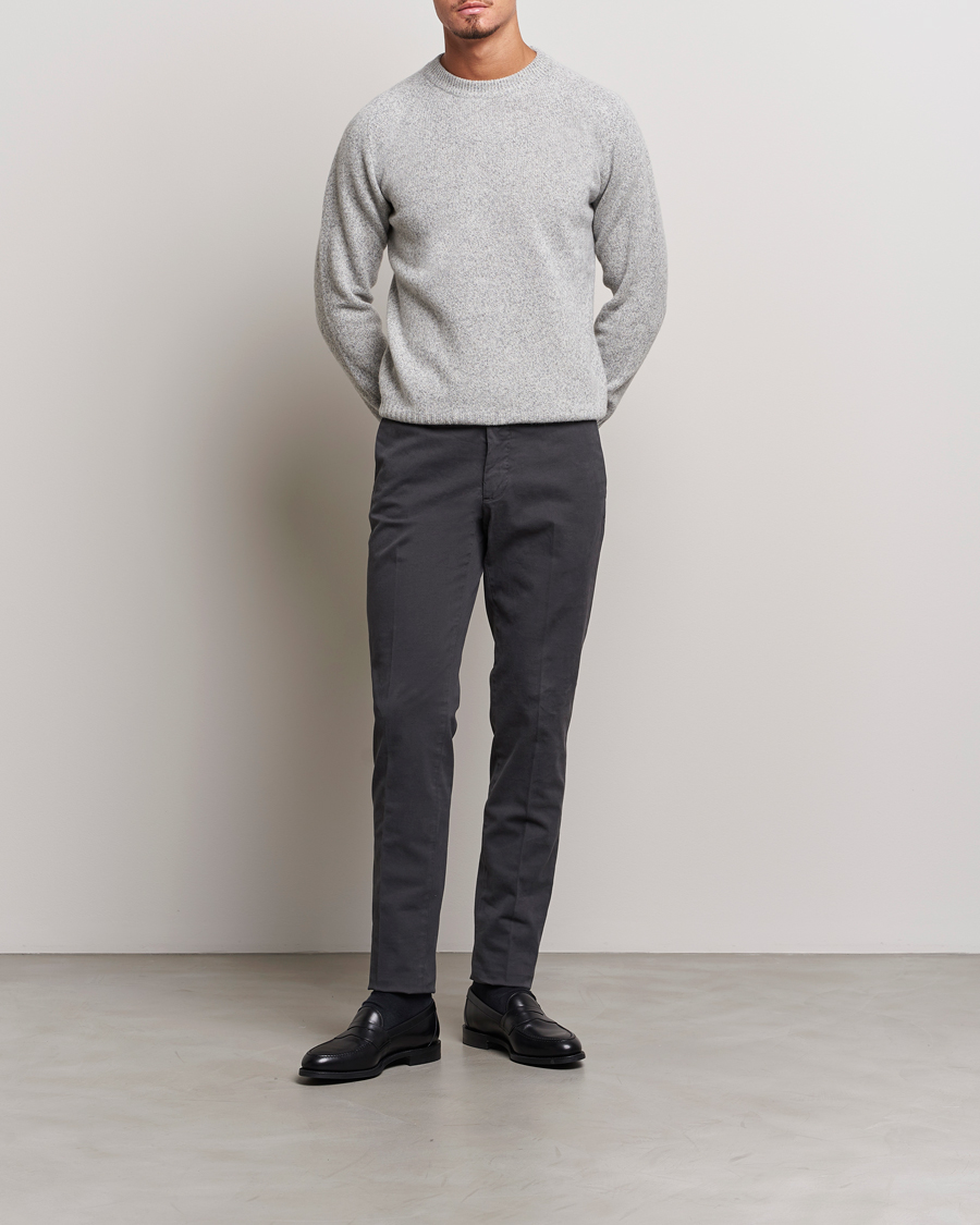 Men | Trousers | Incotex | Slim Fit Cotton Stretch Chinos Dark Grey