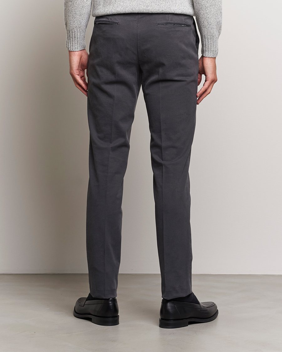 Men | Trousers | Incotex | Slim Fit Cotton Stretch Chinos Dark Grey