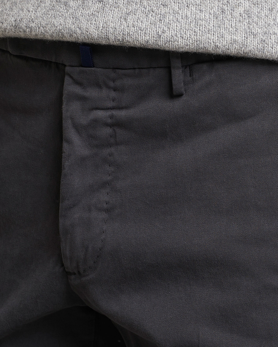 Men | Trousers | Incotex | Slim Fit Cotton Stretch Chinos Dark Grey