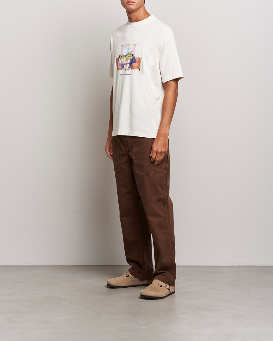 Men | T-Shirts | Drôle de Monsieur | Voyage T-Shirt Cream