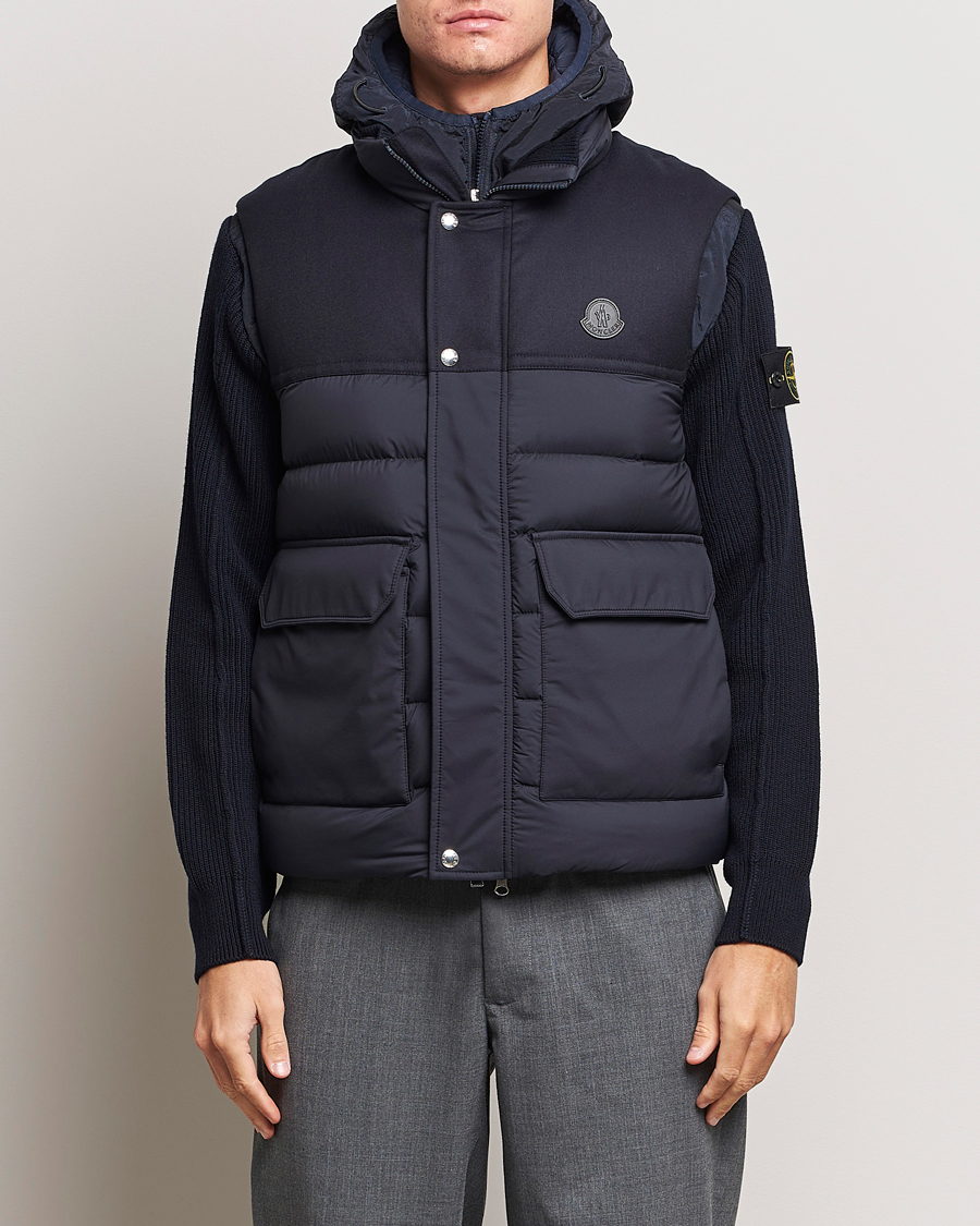 Men | Coats & Jackets | Moncler | Rance Down Vest Navy