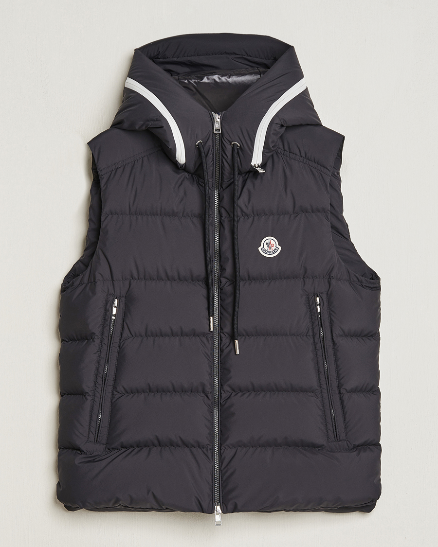 Men | Coats & Jackets | Moncler | Cardamine Hooded Down Vest Black