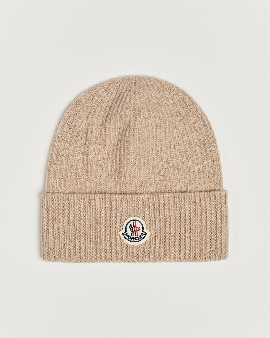 Men | Moncler Cashmere Beanie Beige | Moncler | Cashmere Beanie Beige