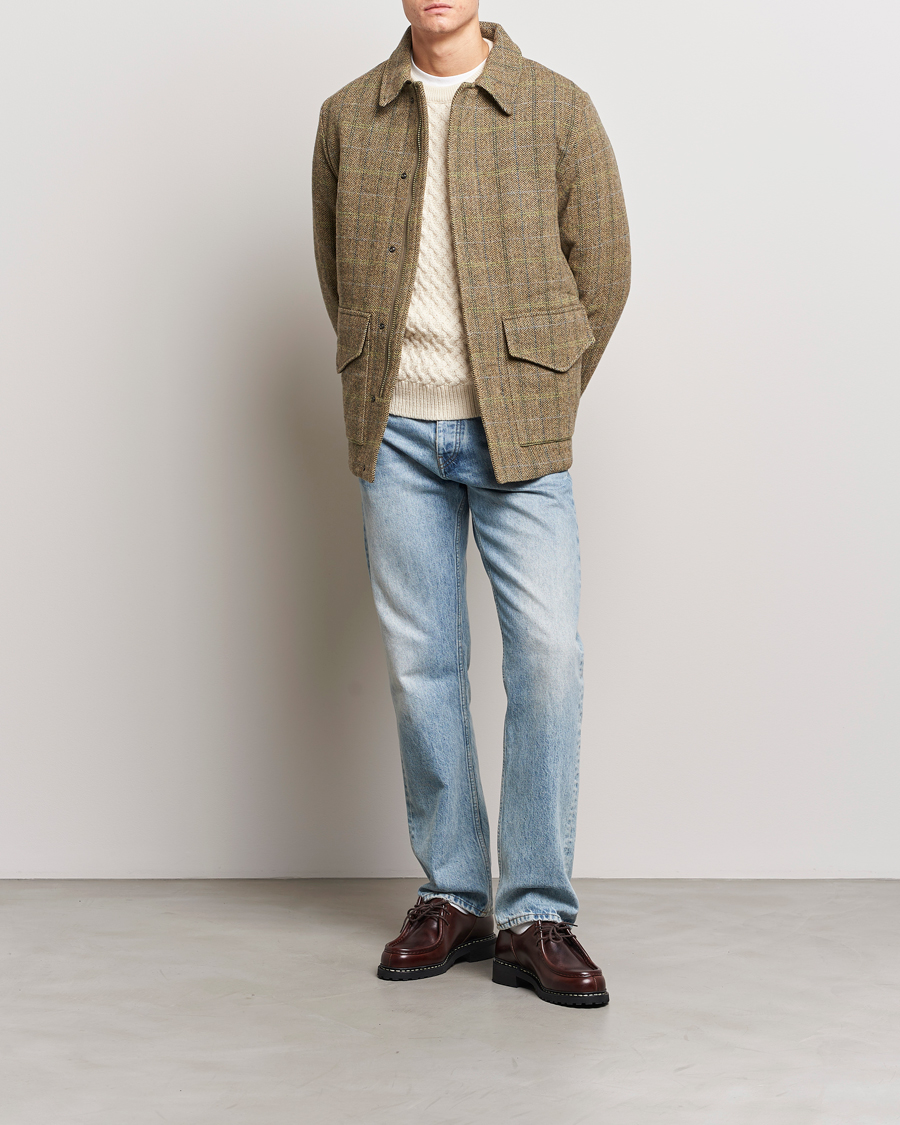 Men | Coats & Jackets | Aspesi | Tweed Hunting Jacket Green Check