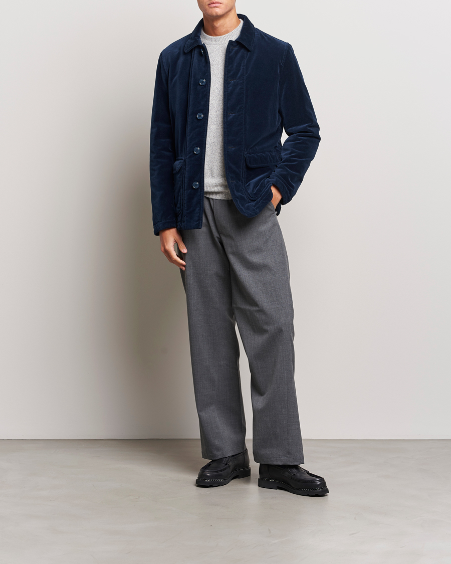 Men | Coats & Jackets | Aspesi | Tadao Corduroy Jacket Navy