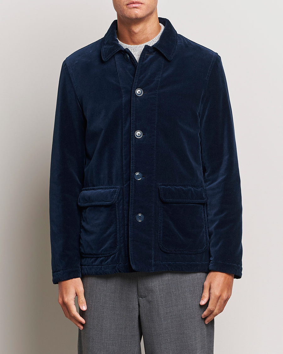 Men | Coats & Jackets | Aspesi | Tadao Corduroy Jacket Navy