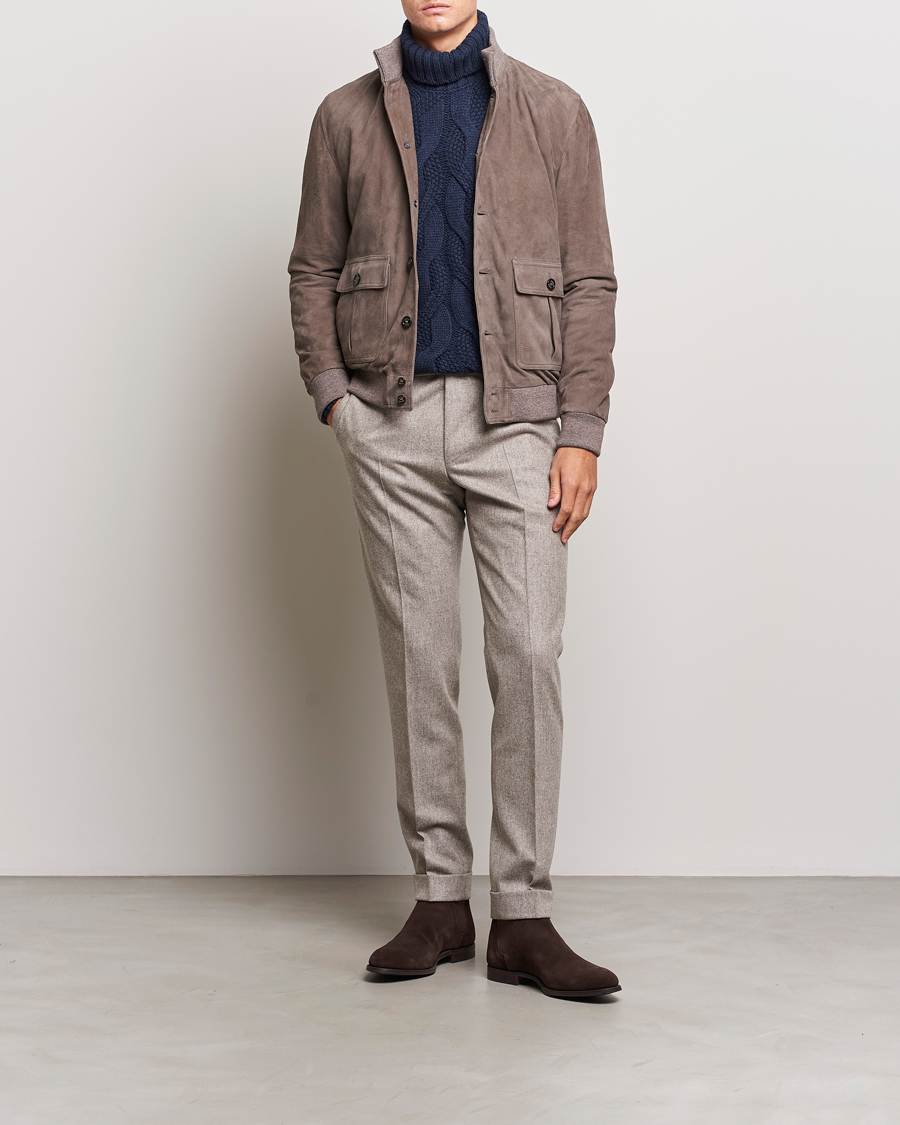 Men | Coats & Jackets | Valstar | Valstarino Suede Jacket Stone