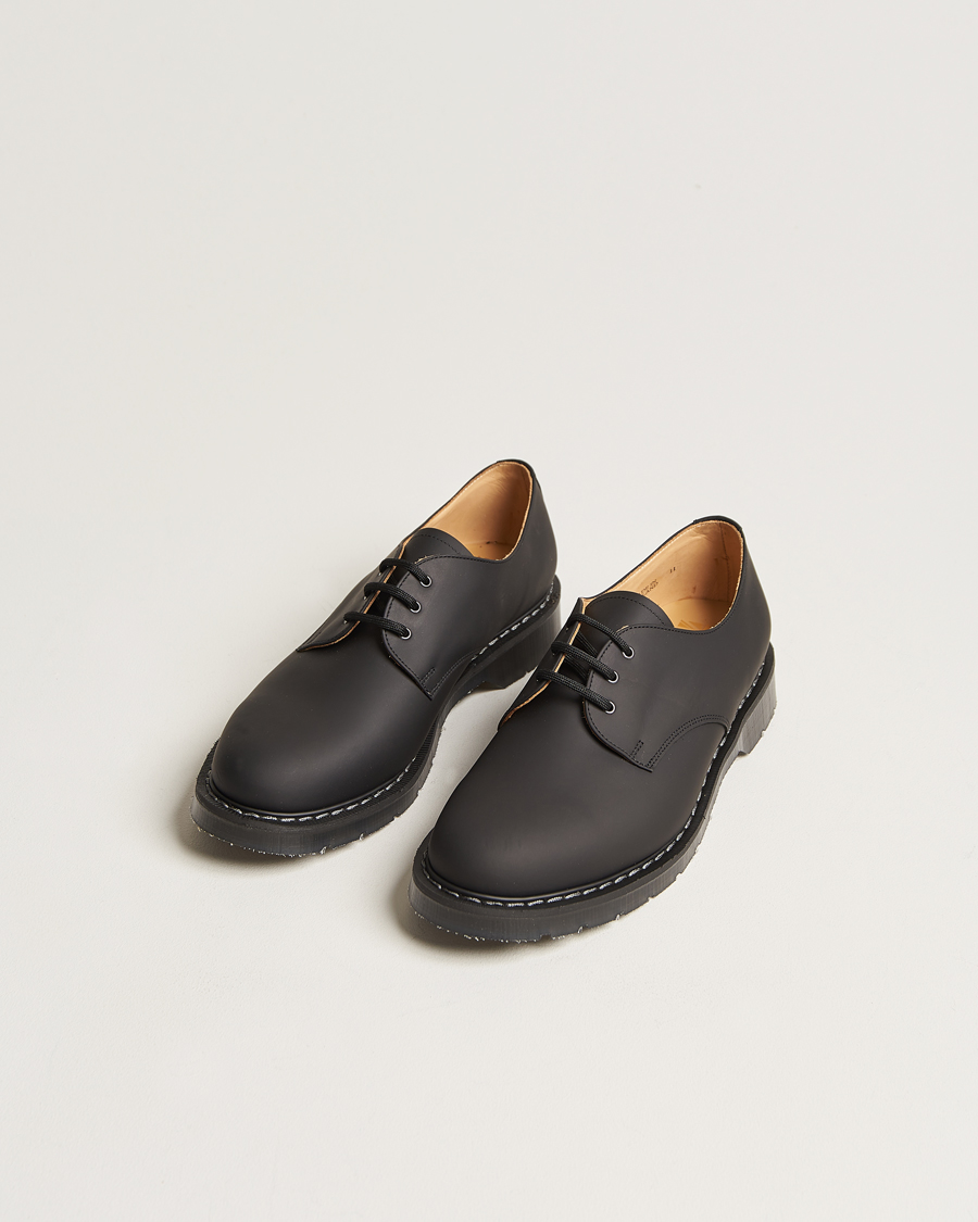 Men | Solovair 3 Eye Gibson Shoe Black Greasy | Solovair | 3 Eye Gibson Shoe Black Greasy