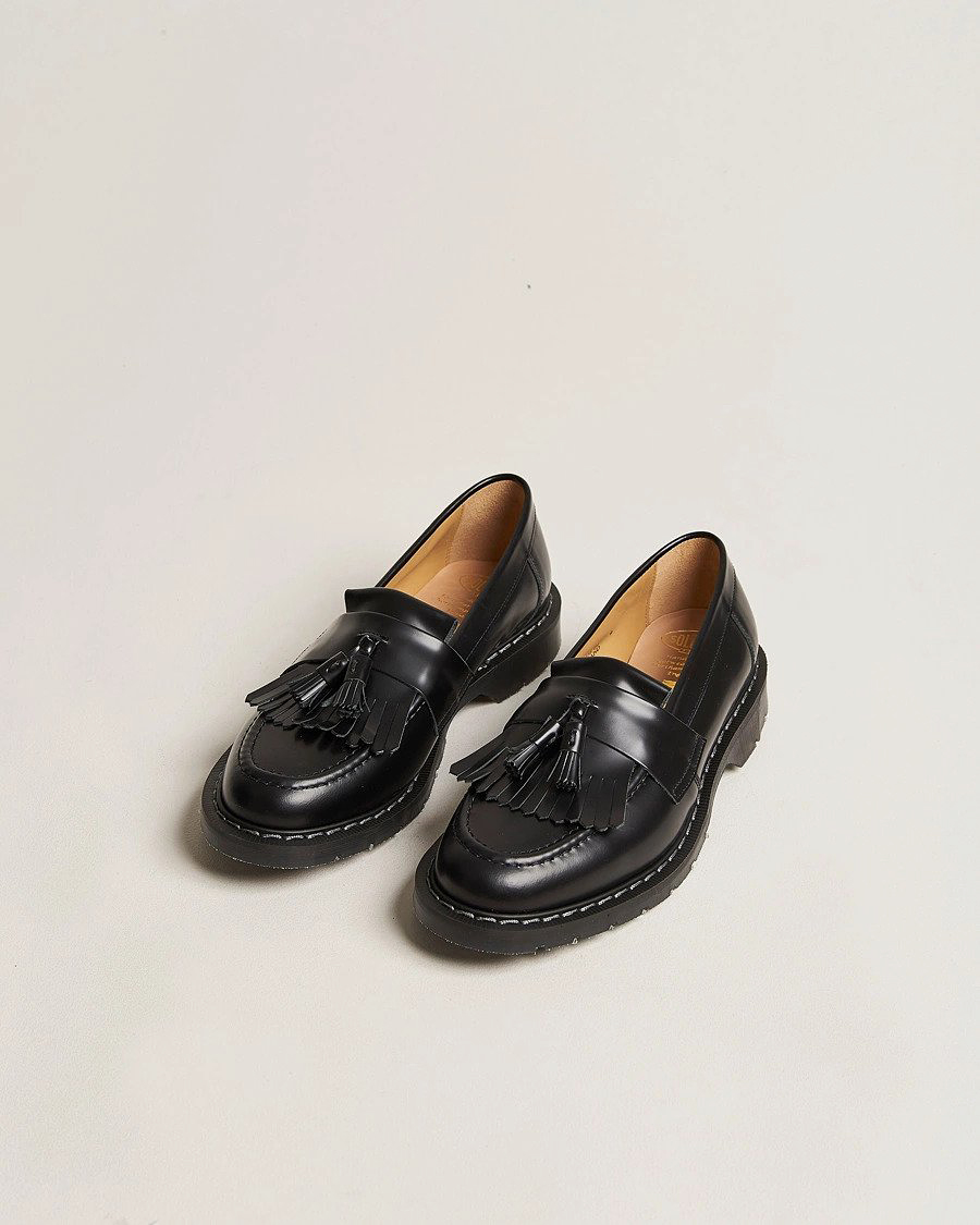 Men | Loafers | Solovair | Tassel Loafer Black Shine