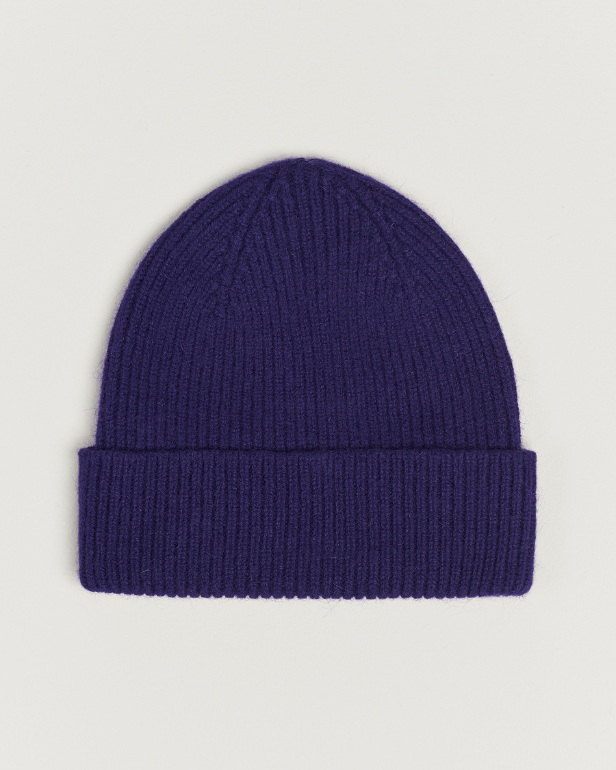 Men | Beanies | Le Bonnet | Lambswool/Caregora Beanie Indigo