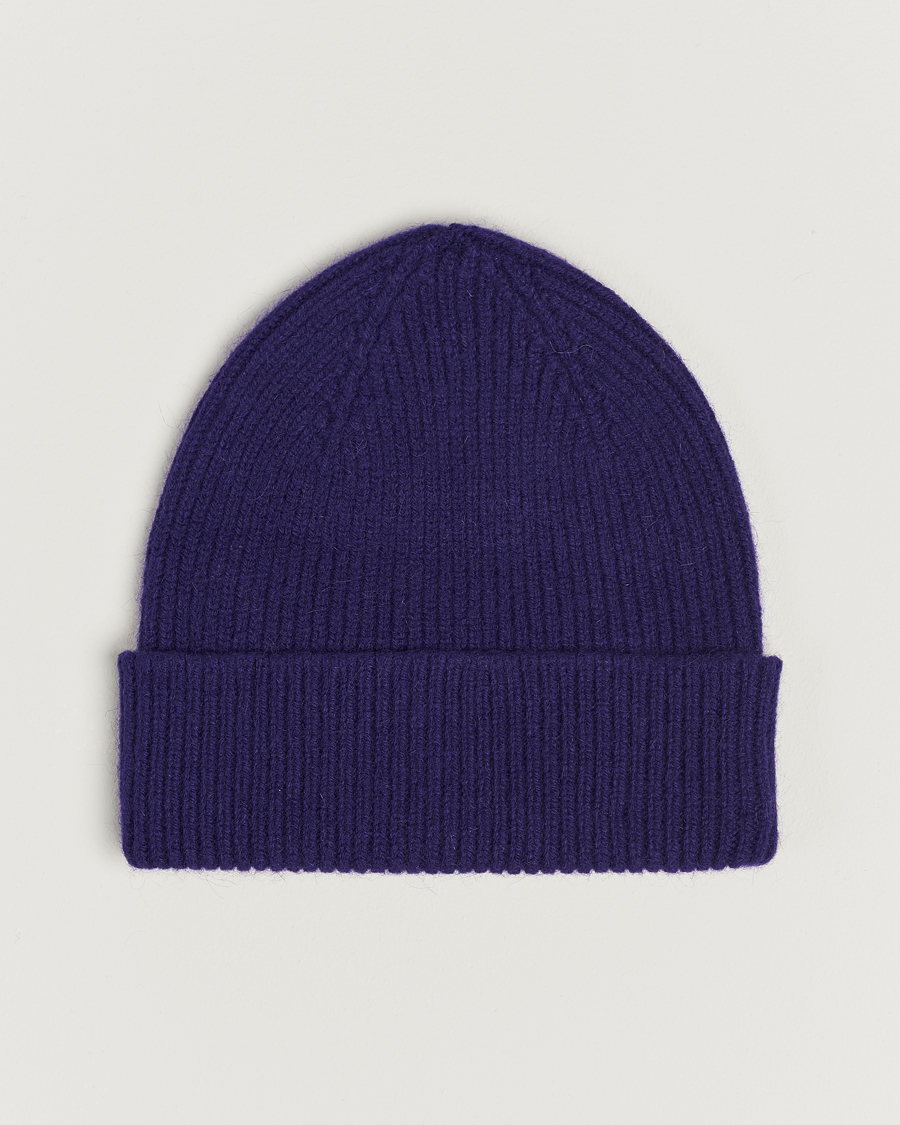 Men | Beanies | Le Bonnet | Lambswool/Caregora Beanie Indigo