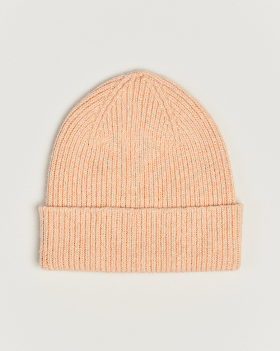 Men | Beanies | Le Bonnet | Lambswool/Caregora Beanie Peach