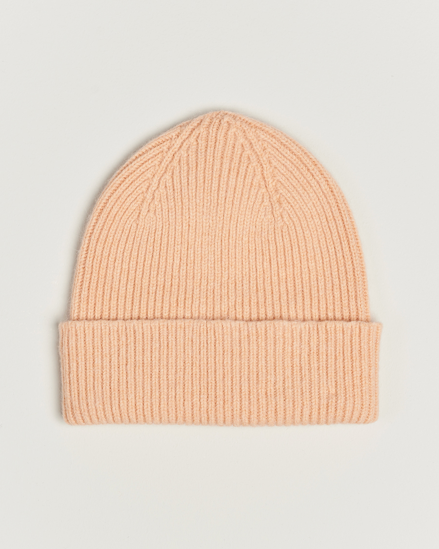 Men | Beanies | Le Bonnet | Lambswool/Caregora Beanie Peach