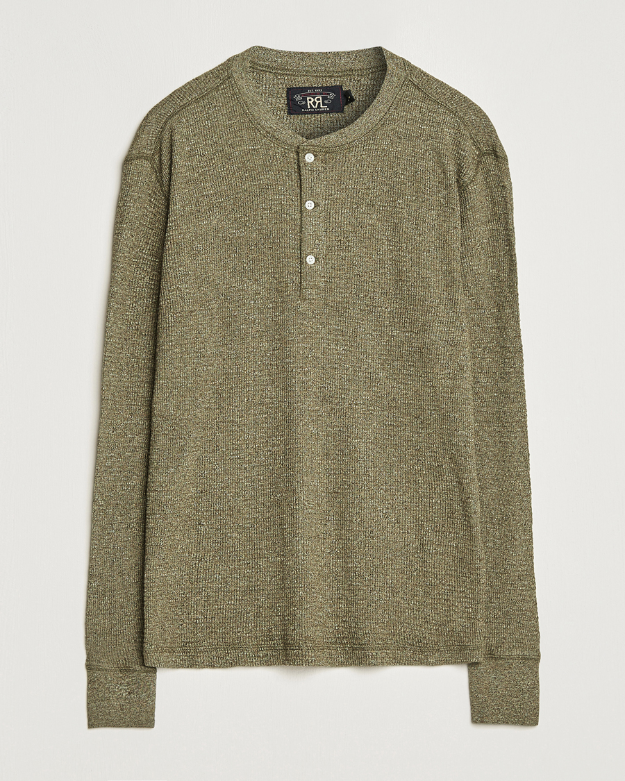 Men | Sweaters & Knitwear | RRL | Long Sleeve Henley Olive