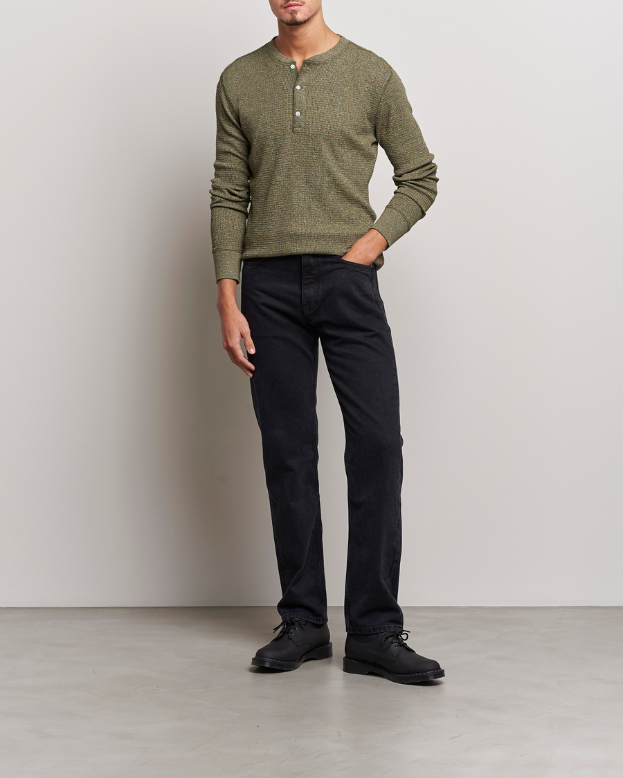 Men | Sweaters & Knitwear | RRL | Long Sleeve Henley Olive