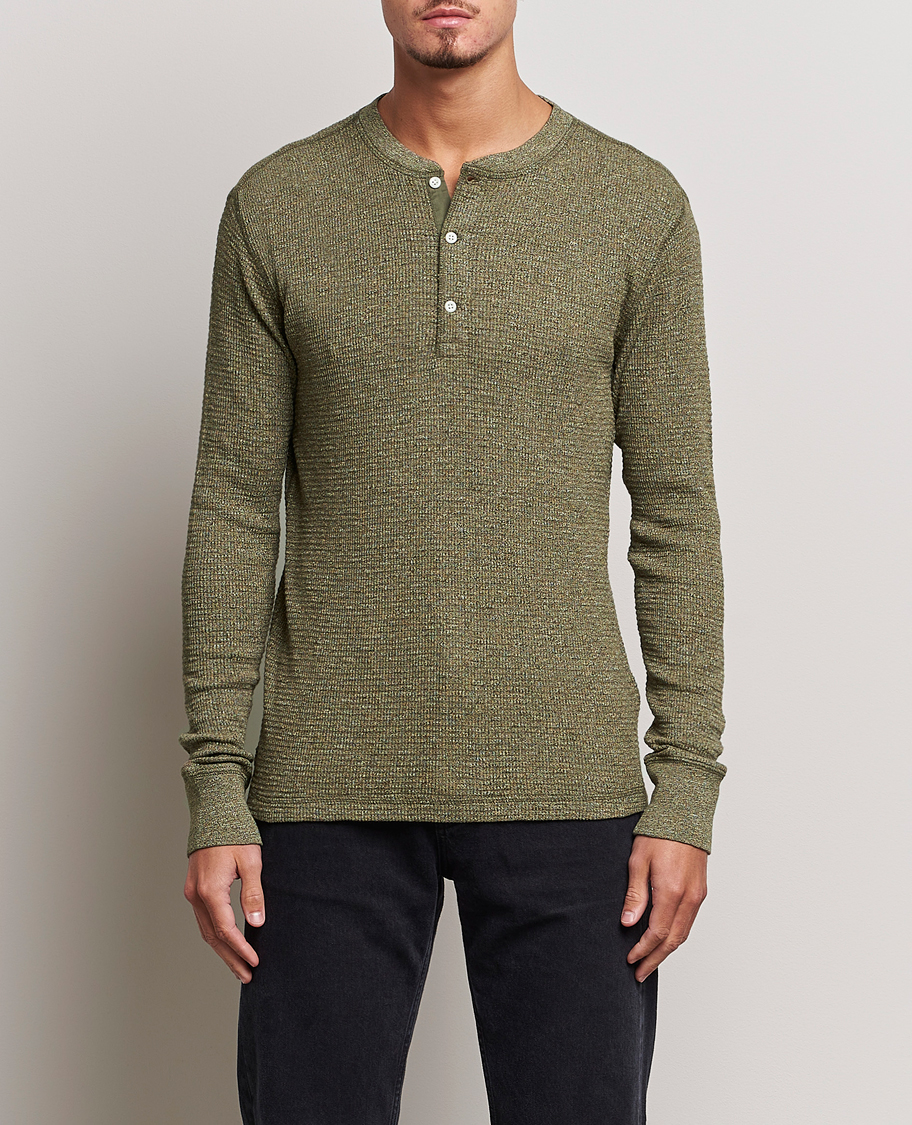 Men | Sweaters & Knitwear | RRL | Long Sleeve Henley Olive
