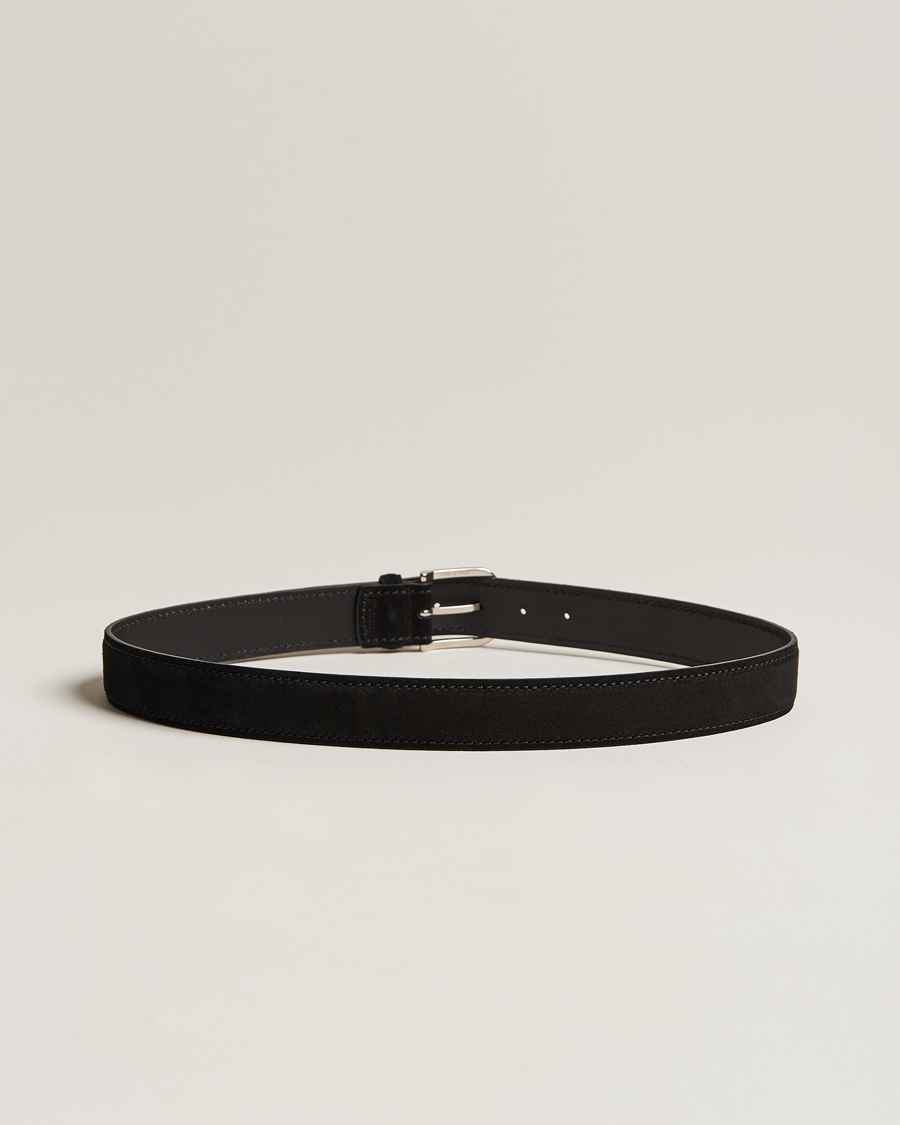 Men | Orciani Suede Belt 3,5 cm Black | Orciani | Suede Belt 3,5 cm Black