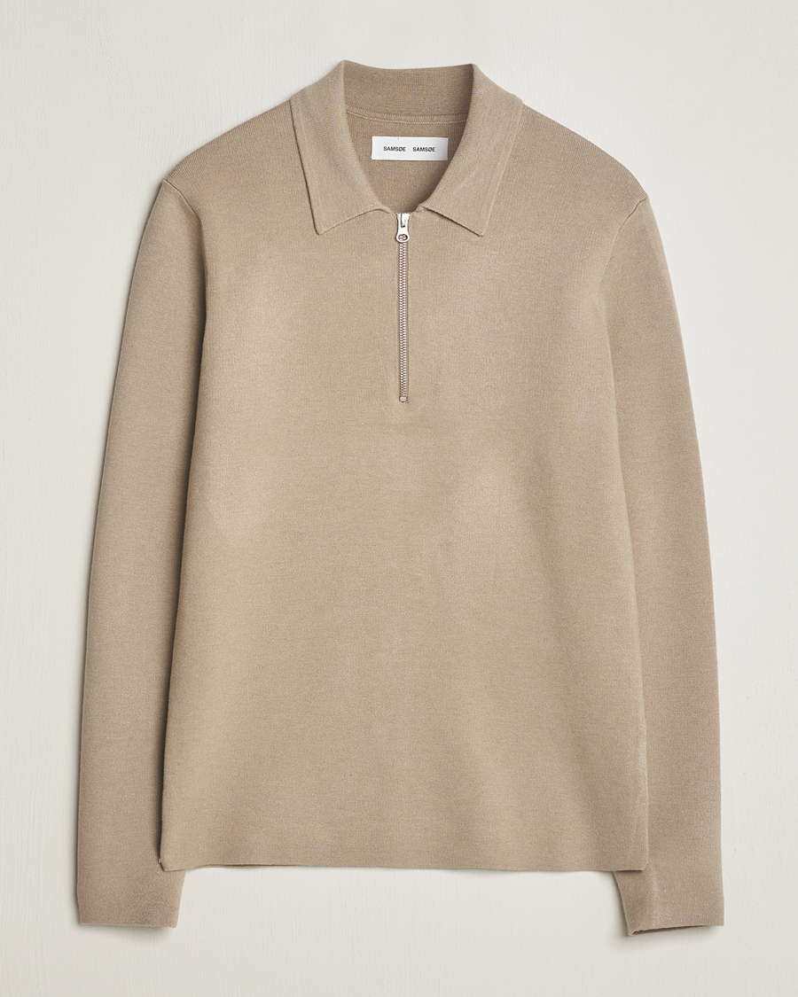 Men | Sweaters & Knitwear | Samsøe Samsøe | Guna Half Zip Pure Cashmere