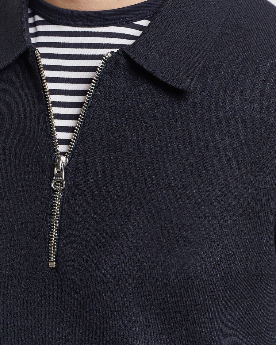 Men | Sweaters & Knitwear | Samsøe Samsøe | Guna Half Zip Sky Captain