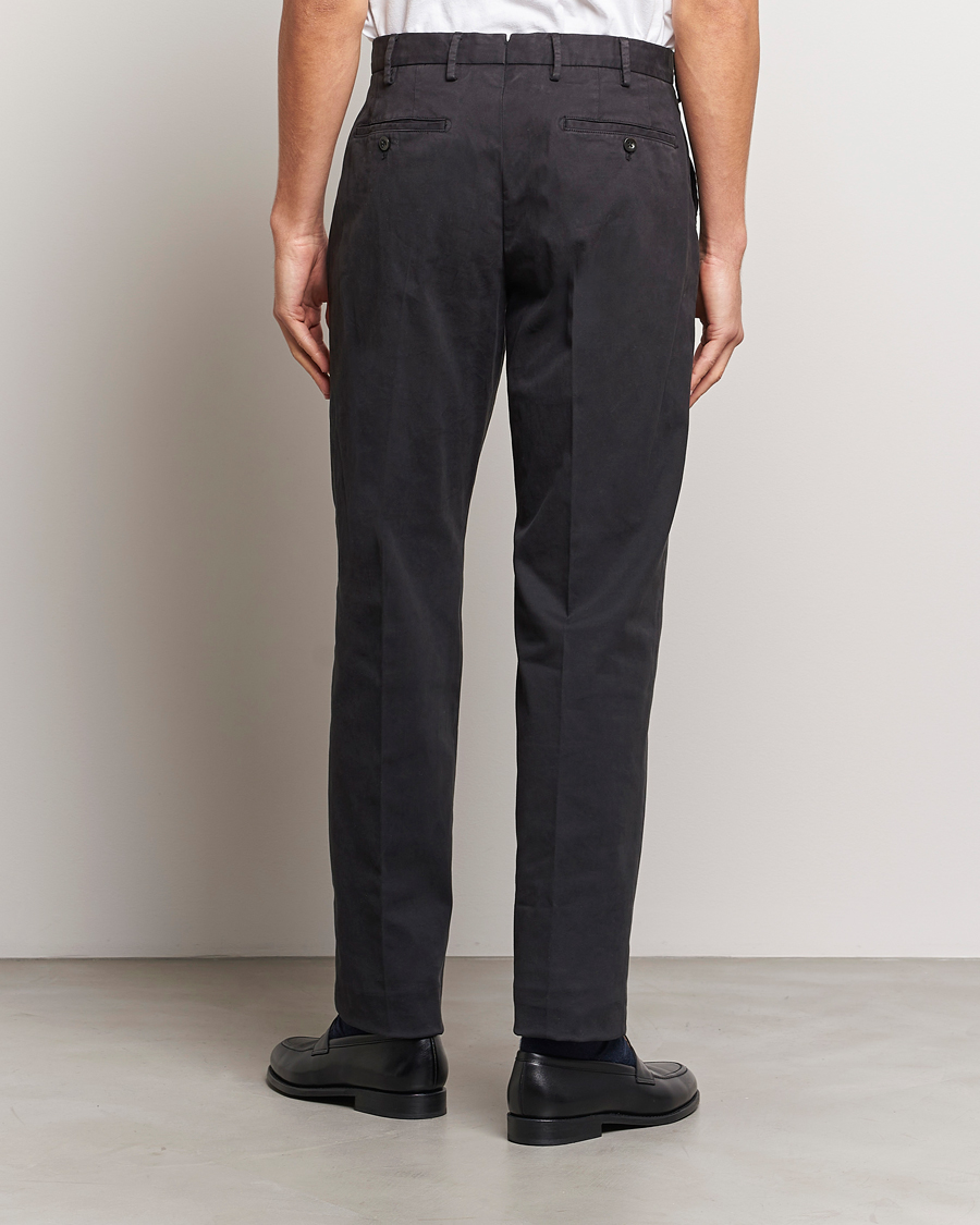 Men | Trousers | Incotex | Straight Fit Cotton Chinos Black