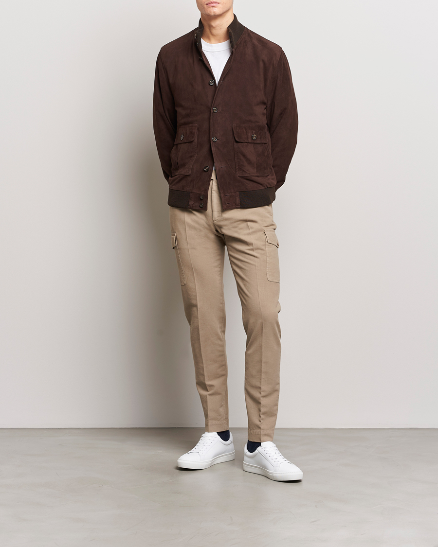 Men | Trousers | Incotex | Slim Fit Cotton Cargo Pocket Trousers Beige