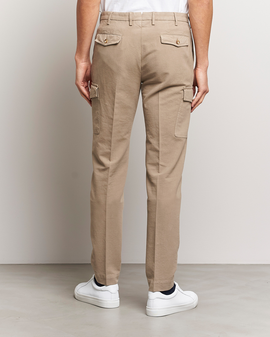 Men | Trousers | Incotex | Slim Fit Cotton Cargo Pocket Trousers Beige