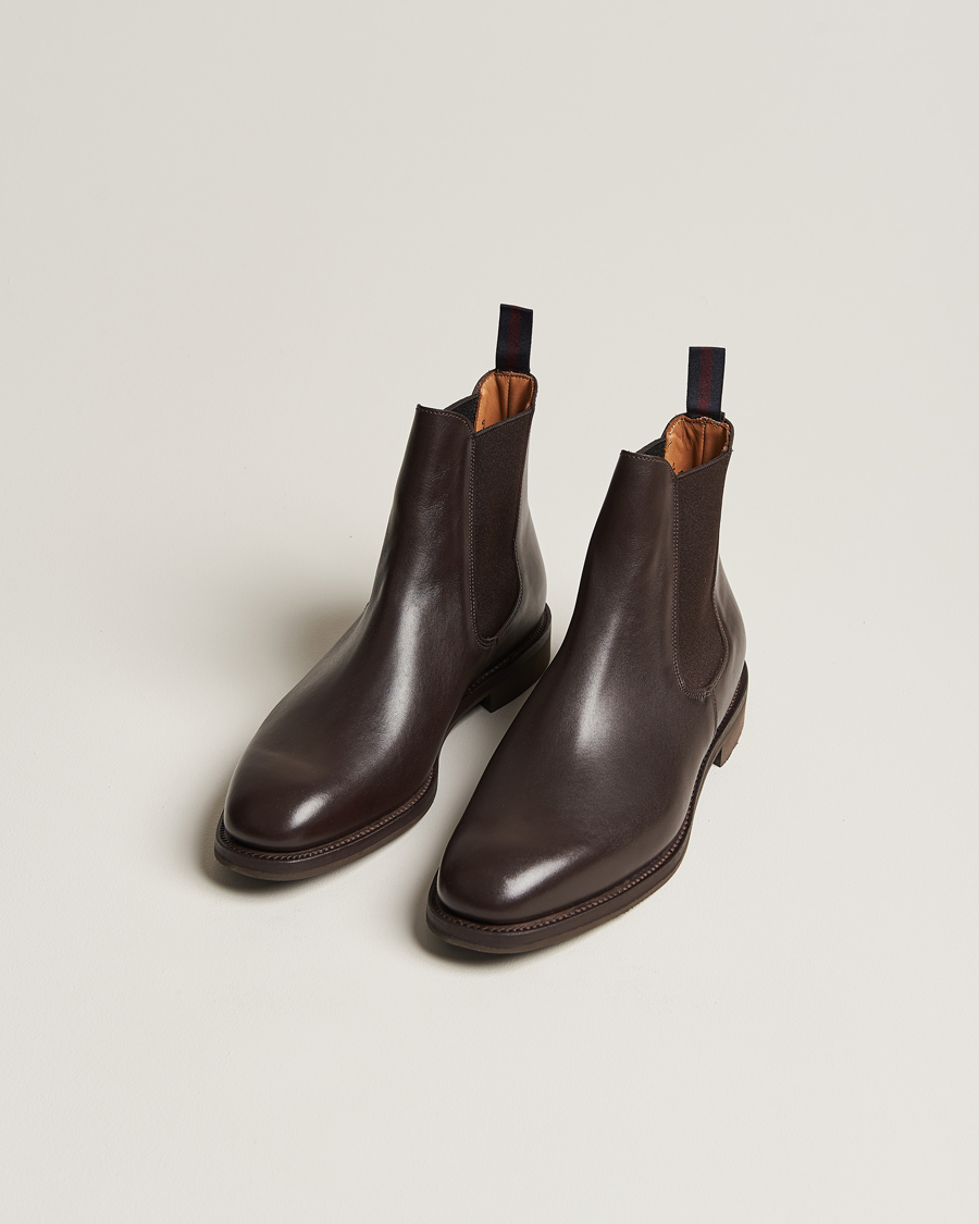 Men | Sanders Liam Chelsea Boot Dark Brown Calf | Sanders | Liam Chelsea Boot Dark Brown Calf