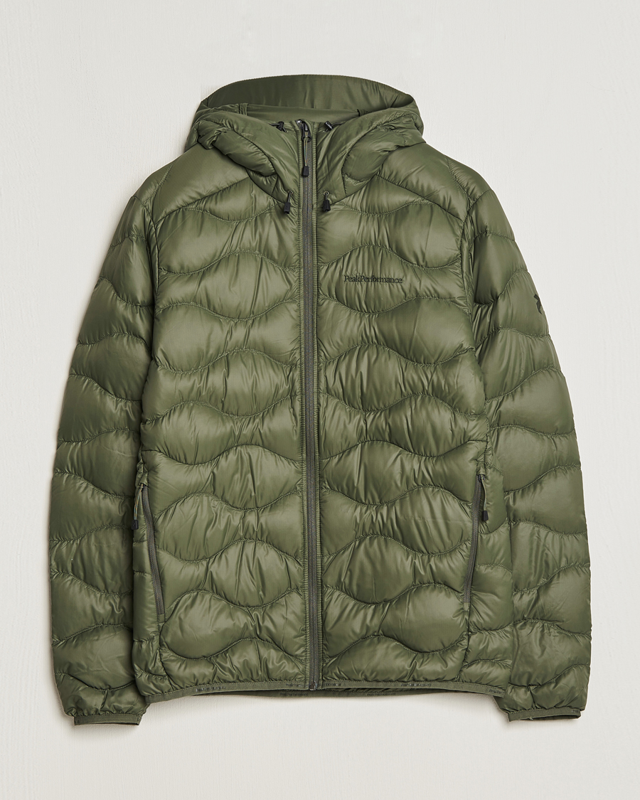Men | Coats & Jackets | Peak Performance | Helium Down Hooded Jacket Pine Needle