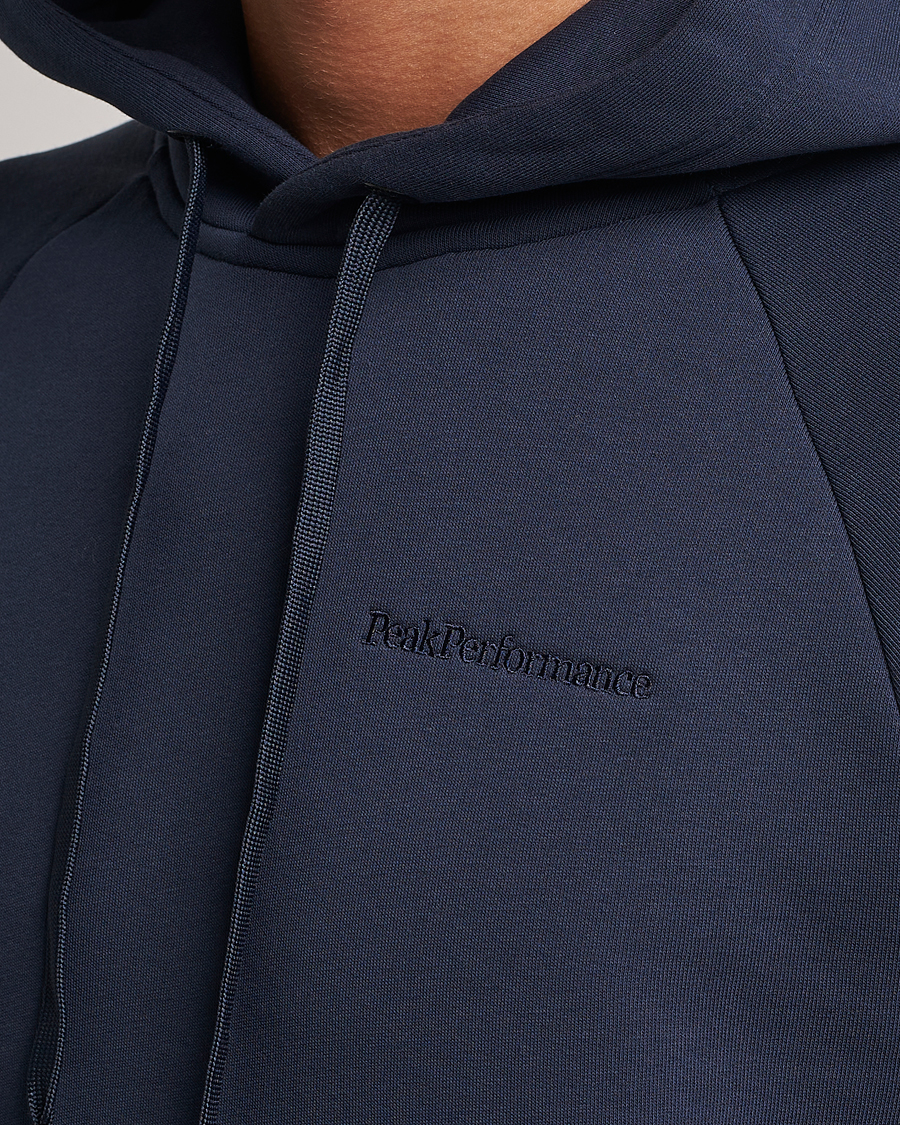 Men | Sweaters & Knitwear | Peak Performance | Original Logo Hoodie Blue Shadow