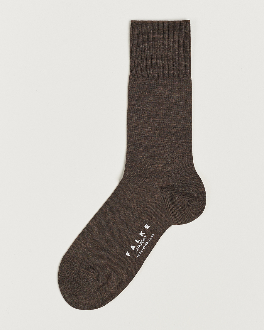 Men | Underwear & Socks | Falke | Airport Socks Brown Melange