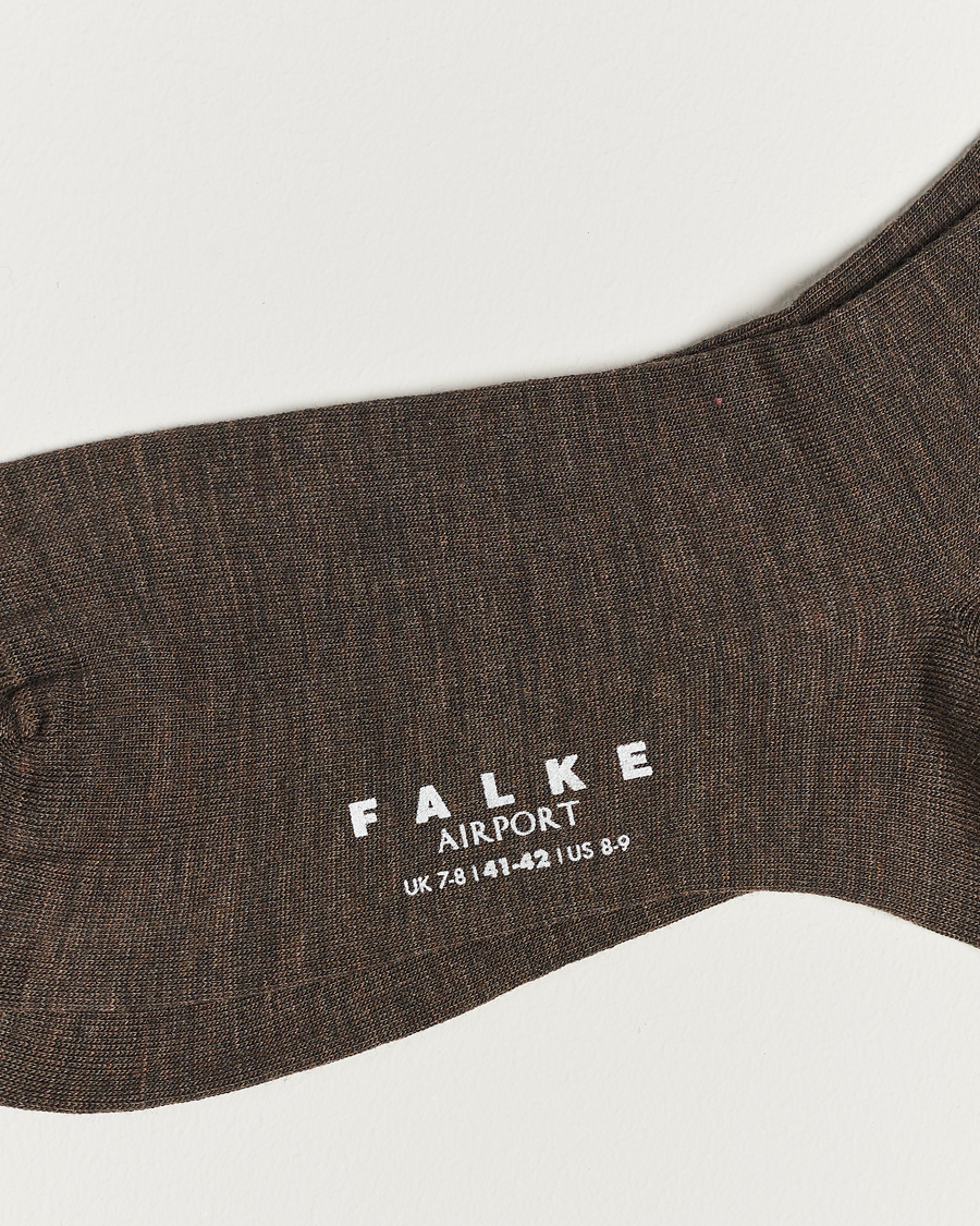 Men | Underwear & Socks | Falke | Airport Socks Brown Melange