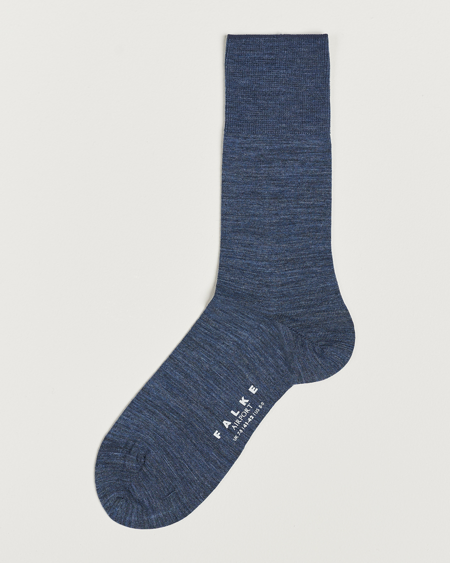 Men | Underwear & Socks | Falke | Airport Socks Dark Blue Melange