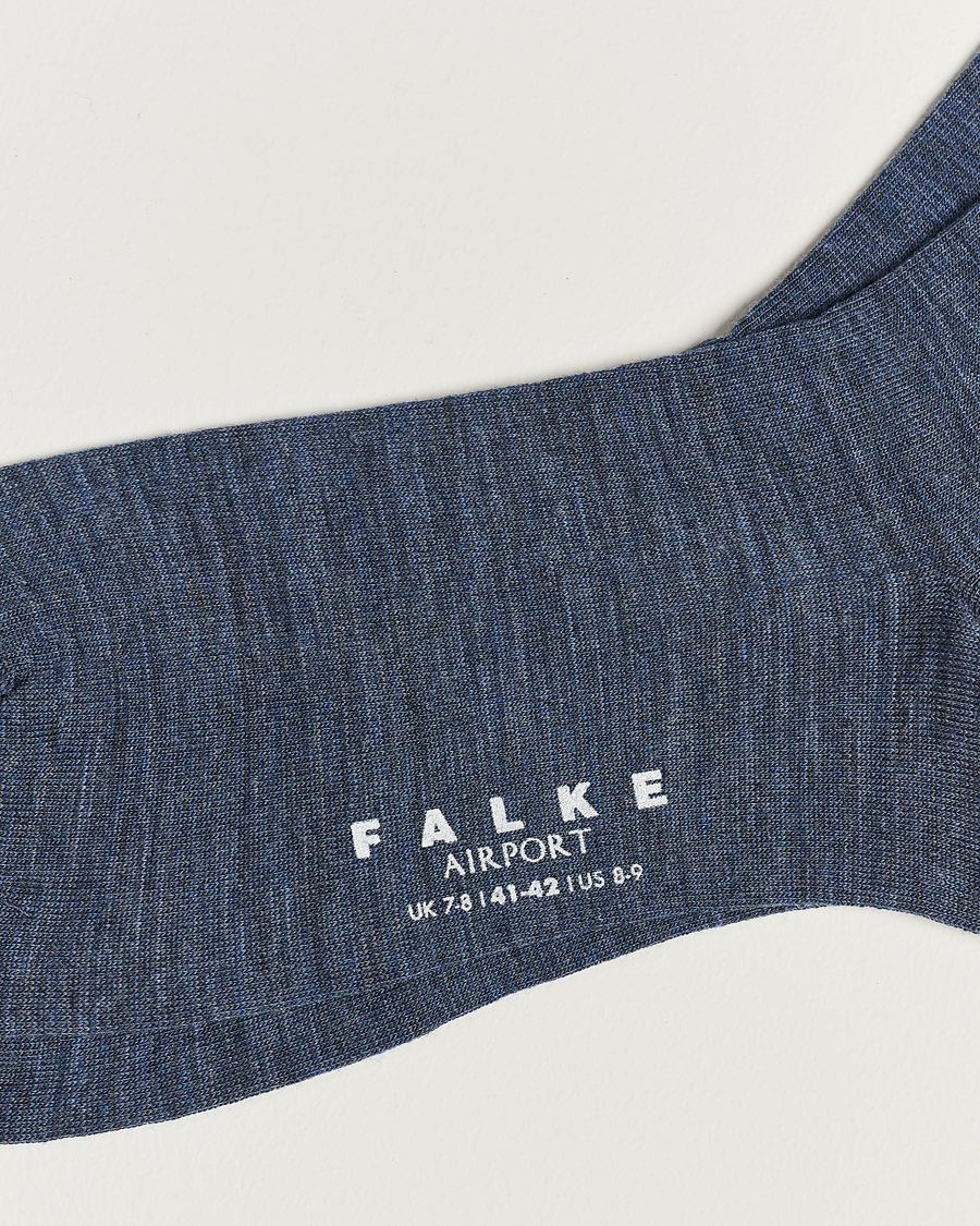 Men | Underwear & Socks | Falke | Airport Socks Dark Blue Melange