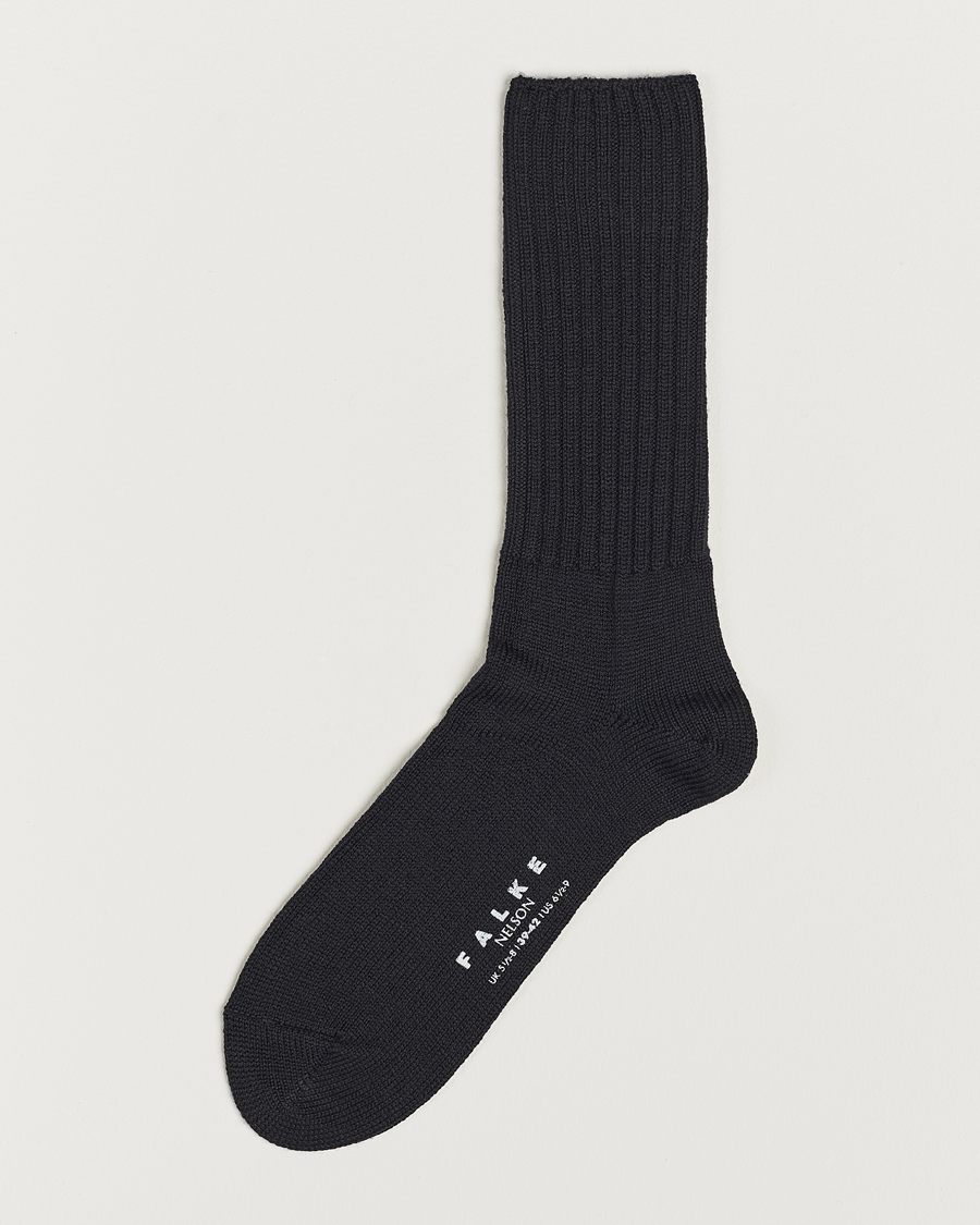 Men | Underwear & Socks | Falke | Nelson Wool Boot Sock Black
