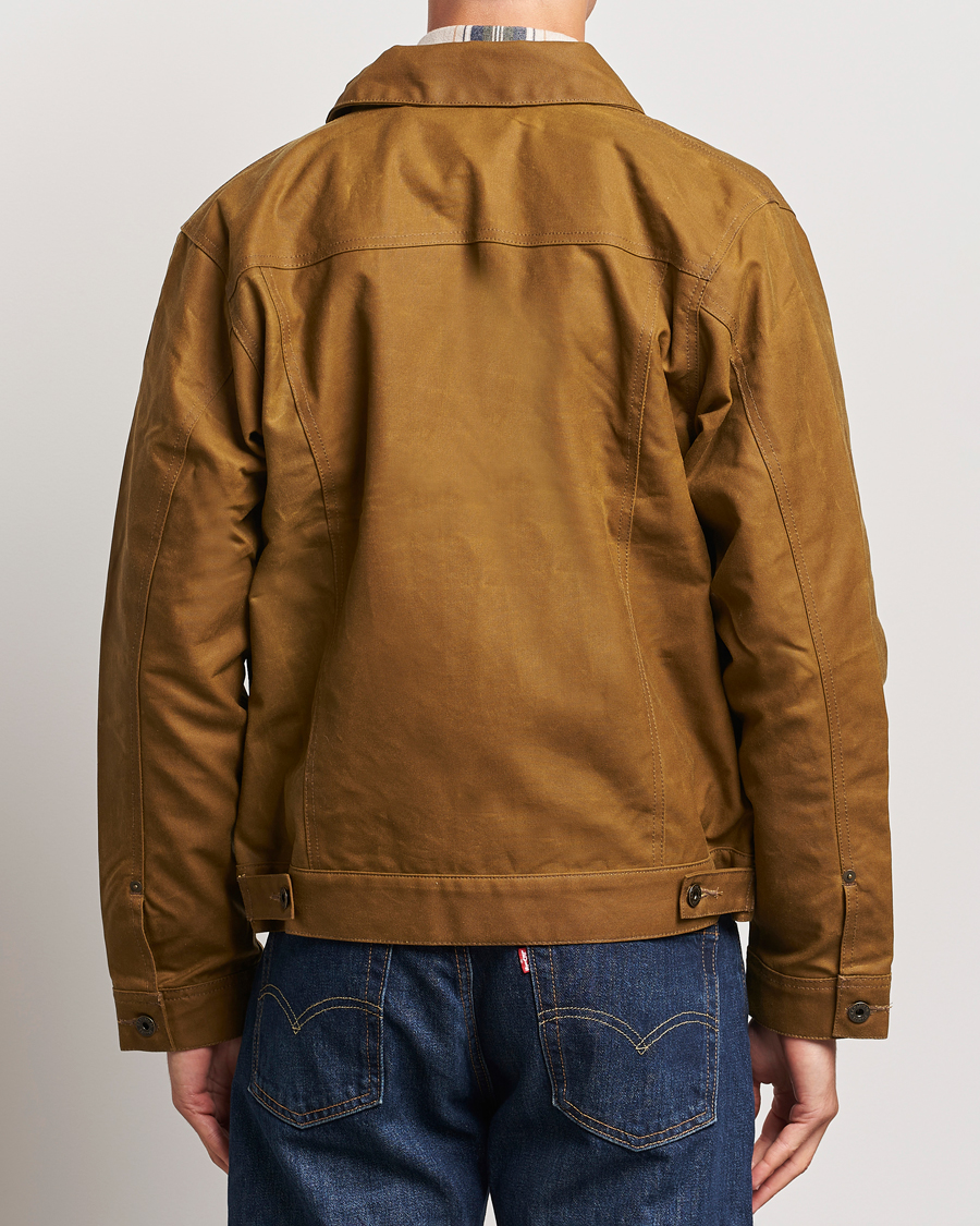Men | Coats & Jackets | Filson | Short Lined Tin Cloth Cruiser Dark Tan