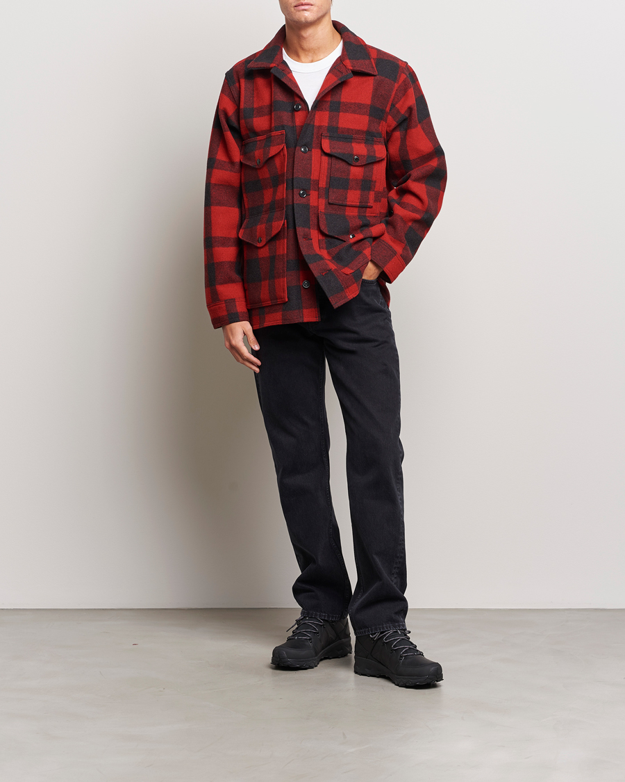 Men | Coats & Jackets | Filson | Mackinaw Wool Cruiser Brick Red