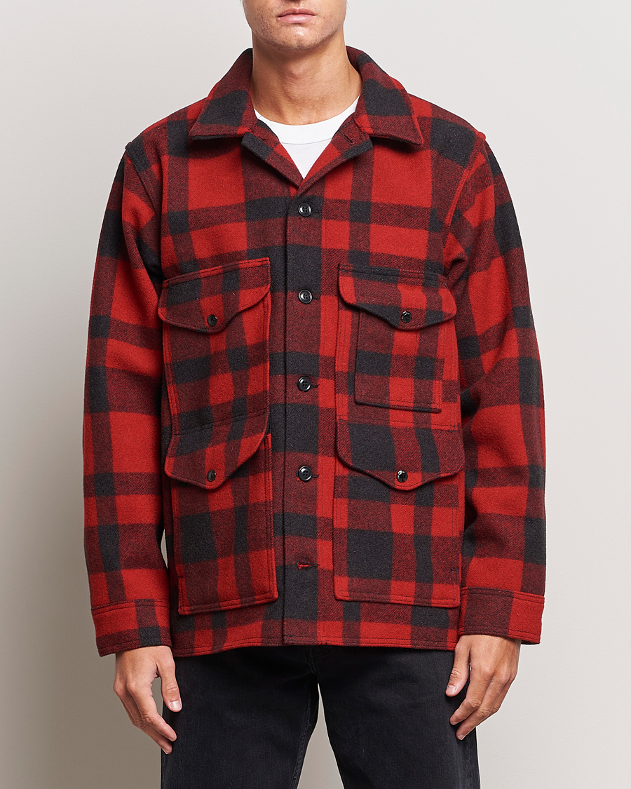 Men | Coats & Jackets | Filson | Mackinaw Wool Cruiser Brick Red