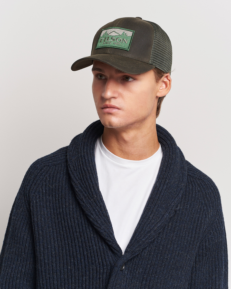 Men | Hats & Caps | Filson | Logger Mesh Cap Otter Green