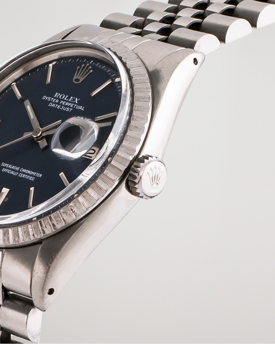 Men | Rolex Pre-Owned Datejust 1603 Oystert Perpetual Steel Blue Steel Blue | Rolex Pre-Owned | Datejust 1603 Oystert Perpetual Steel Blue Steel Blue