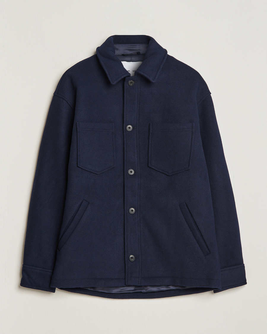 Men | Coats & Jackets | Samsøe Samsøe | Pally Padded Shirt Jacket Salute Navy